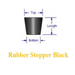 Rubber Stopper Black 0