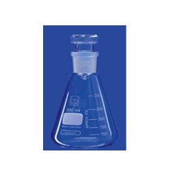 Erlenmeyer flask with glass stopper 