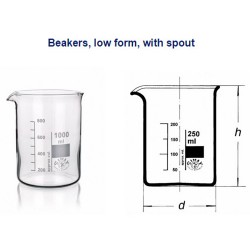 Beakers low form with spout