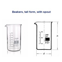 Beakers tall form with spout