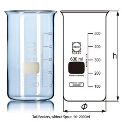 Beakers tall form without spout