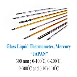 Glass Liquid Thermometer, Mercury