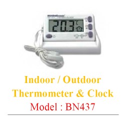 Indoor / Outdoor Thermometer & Clock